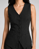 Black Pinstripe Waistcoat & Trouser Set Beyond Formals