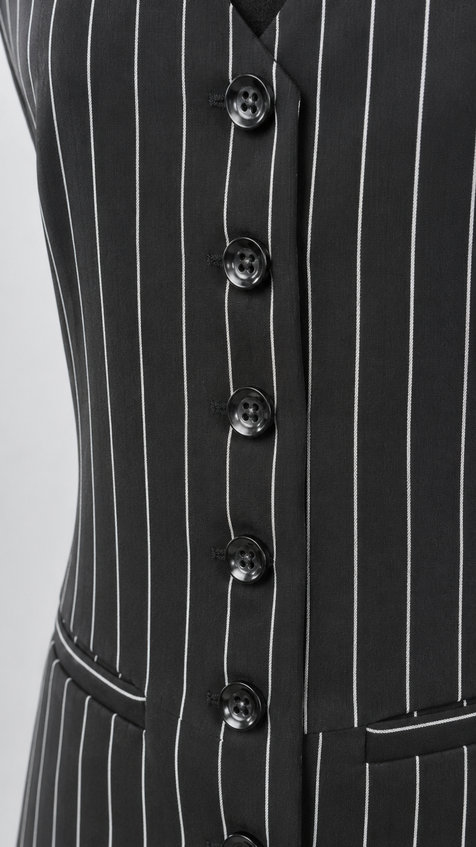 Black Pinstripe Waistcoat & Trouser Set Beyond Formals