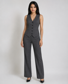 Pinstripe V-neck Single-Breasted Waistcoat Beyond Formals