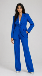 Azure Blue Power Suit Set Beyond Formals