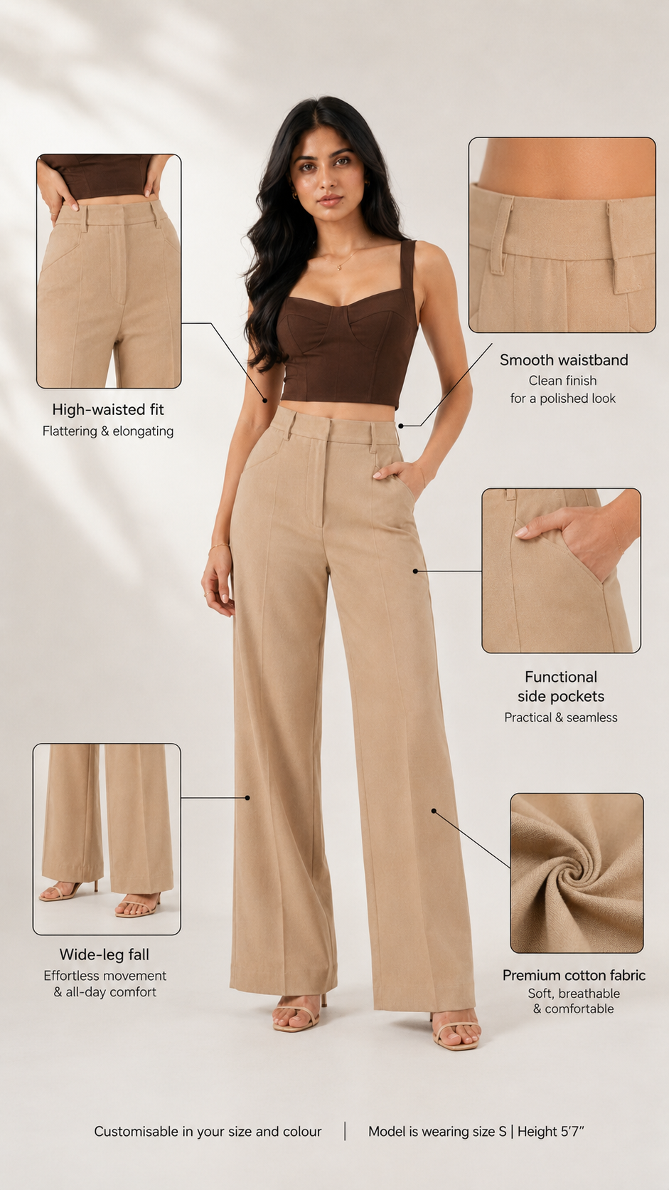High-Waist Wide-Leg Trousers Beyond Formals