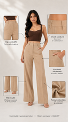 High-Waist Wide-Leg Trousers Beyond Formals