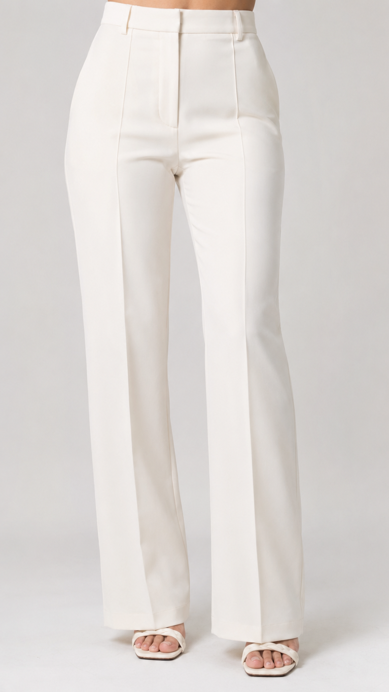 White pants on a white background