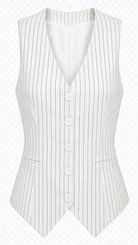 Pinstripe V-Neck Single-Breasted Waistcoat Beyond Formals