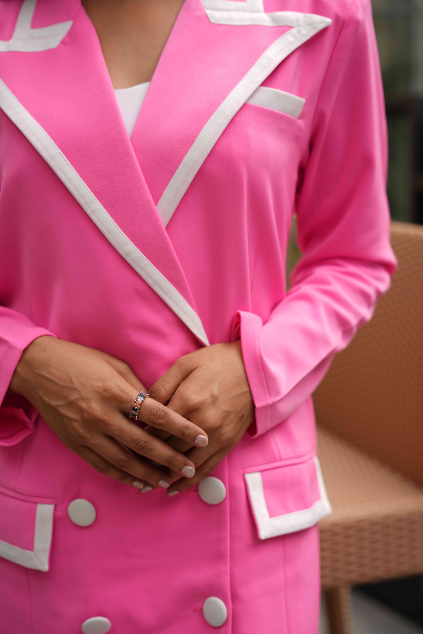 Pink Blazer Dress