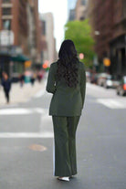 green suit set for women