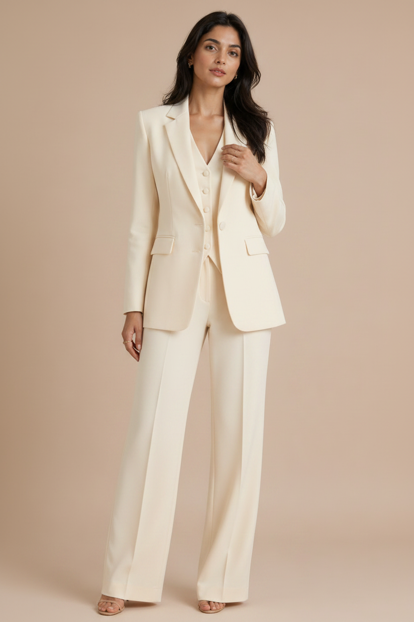 Off-White 3 Piece Blazer Suit Set for Women – Beyond Formals