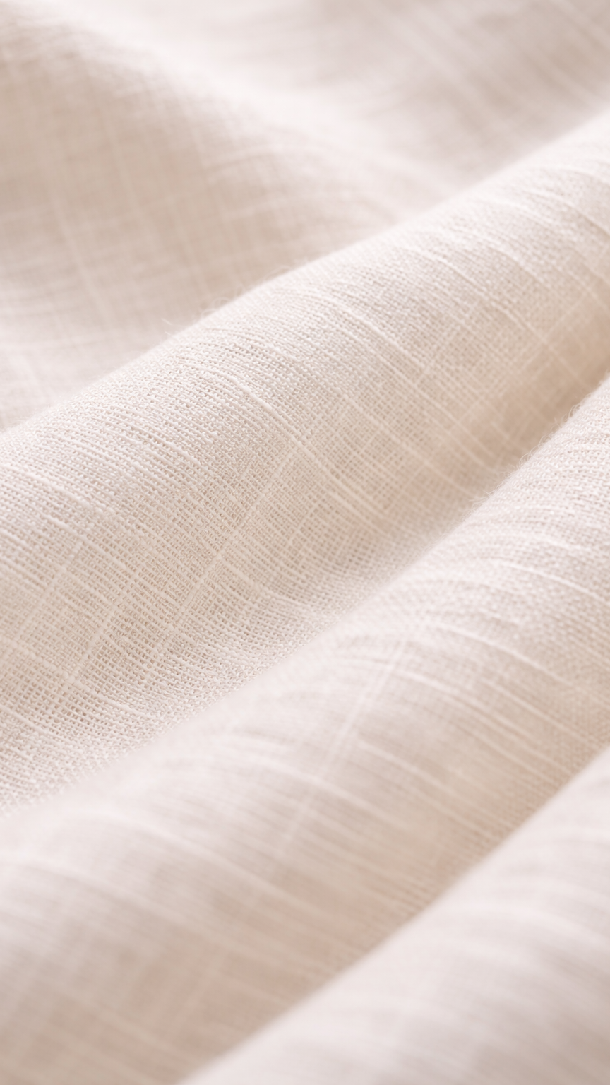 Close-up of beige fabric with a soft texture
