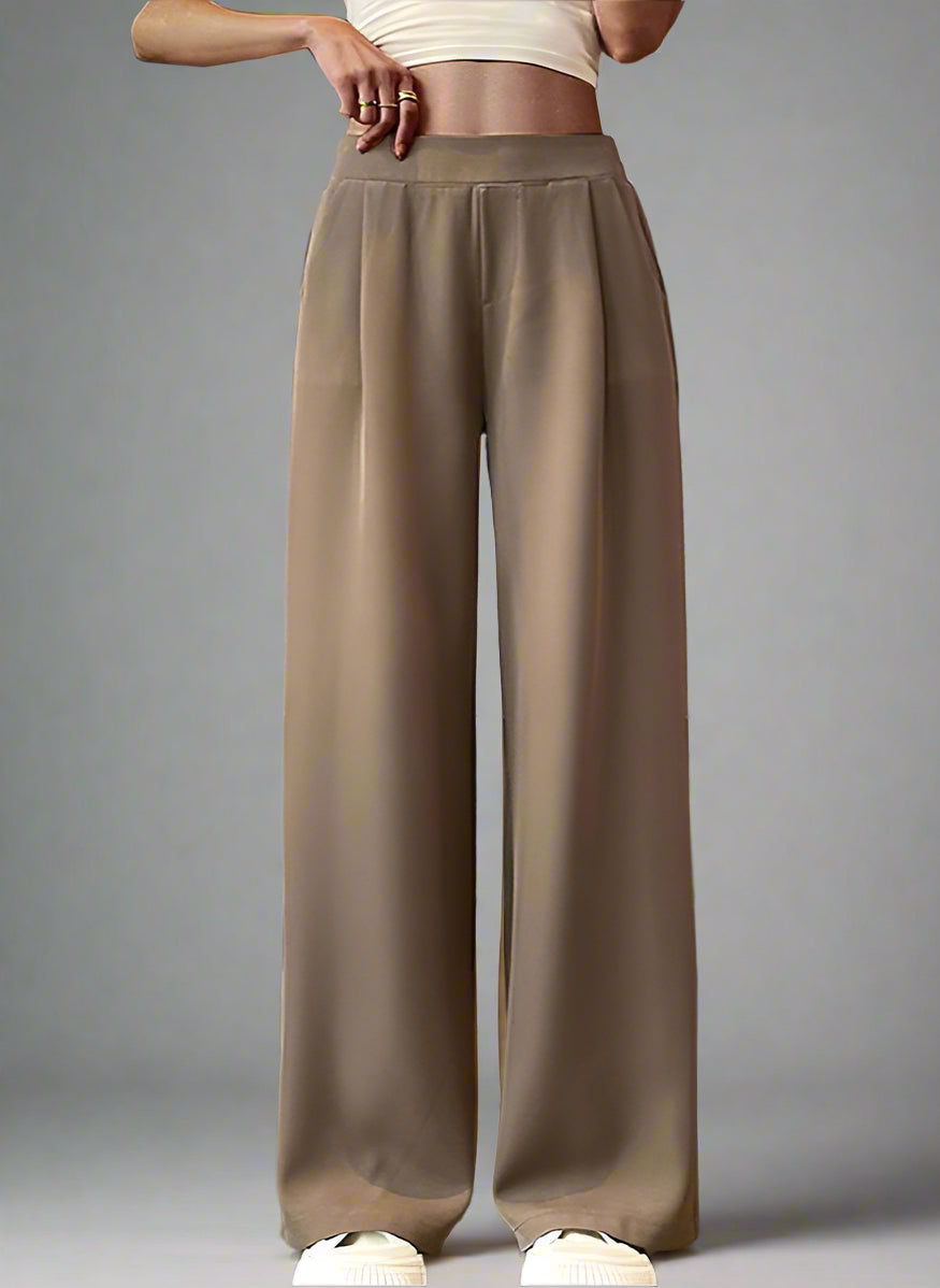 brown trouser with a relaxed fit for versatile wear.