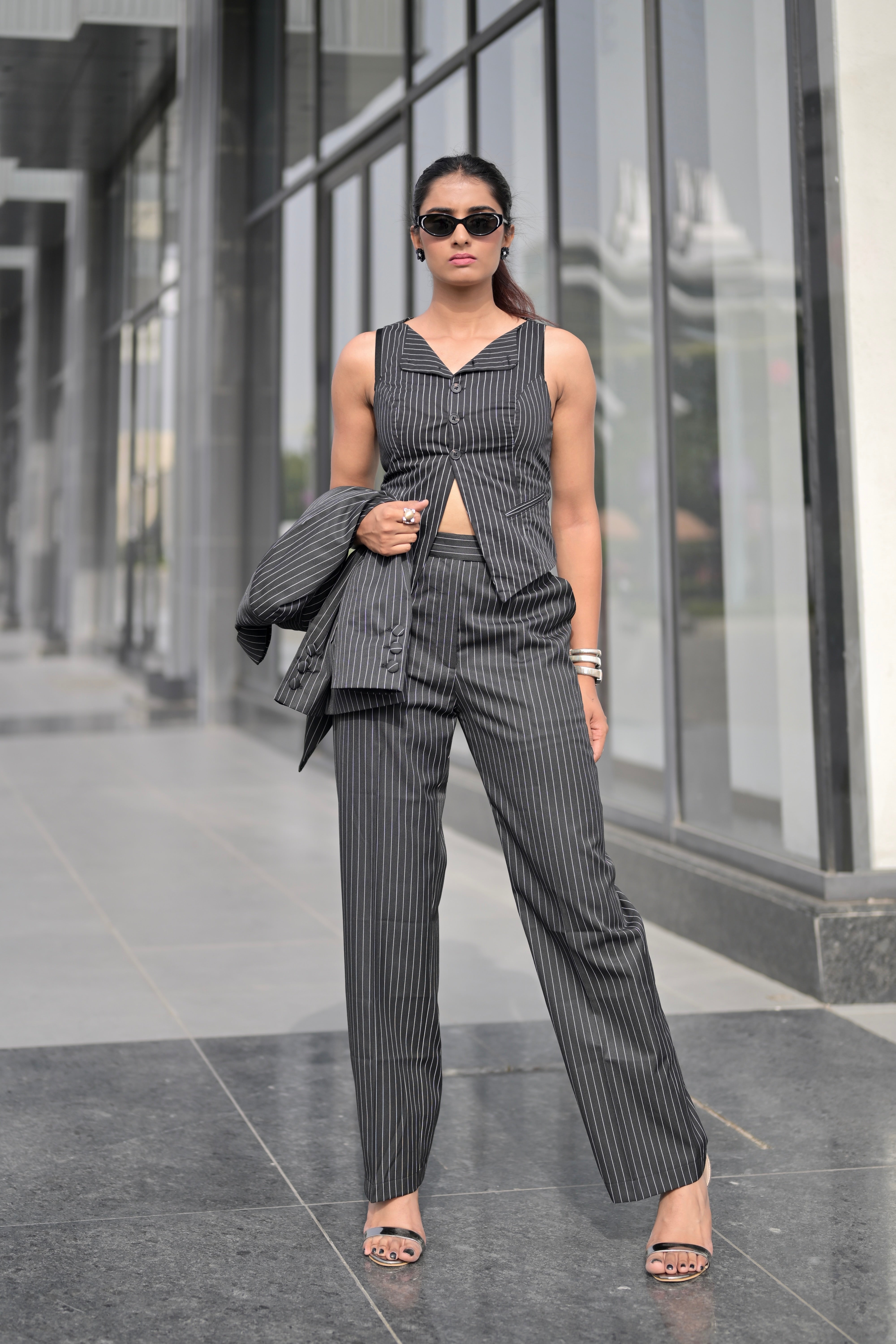 Charcoal suit set