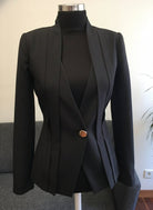 Black Scuba Power Suit Set Beyond Formals