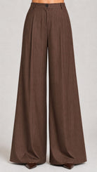 Luxe Brown Pinstripe Two-Piece Suit Set with Tie Beyond Formals