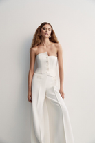 trendy white bustier for women
