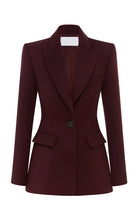 Burgundy tailored blazer for all kind of events.