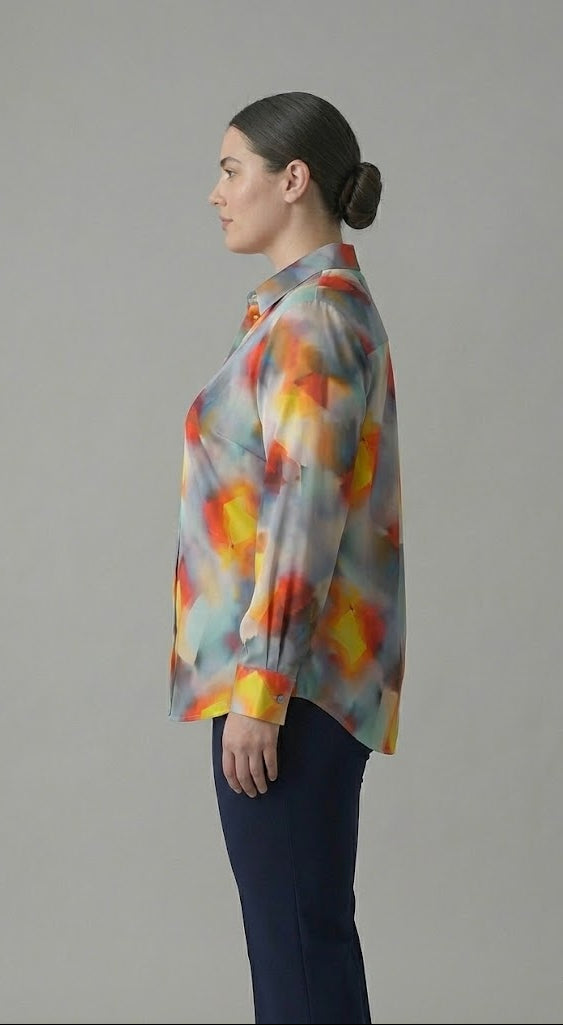 Multicolor Abstract Print Shirt Beyond Formals